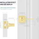 2 Pack Door Handles Gold Interior Door Handle for Bedroom & Bathroom, Keyless Privacy Door Levers, Modern Square Door Handles