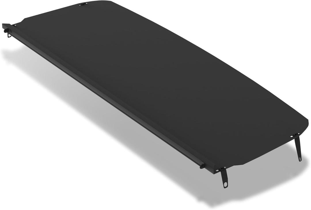 VANNCAMP Aluminum Headliner Shelf for 2007-2018 Mercedes Benz Sprinter High Roof, Overhead Storage Rack with Adjustable Curtain Rod and Black Carpet Lining, Sprinter Camper Van Conversion Accessories