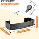 2-Pack Shower Caddy with Hooks, Suction Cup Shower Shelf, No Drilling Rustproof Aluminum Bathroom Shower Organizer for Inside Shower, Gun Grey