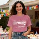 Birthday Shirts for Women Happy B-Day Party Crew T-Shirt Birthday Queen Girl Squad Printed Tops, L