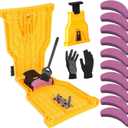 Chainsaw Sharpener, Universal Chain Saw Sharpener Tool, Fast Chainsaw Chain Sharpener, Chainsaw Sharpening Kit with 10 Sharpening Stones, Portable Chain Saw Blade Sharpener for 12-22 Inch Chain Saws