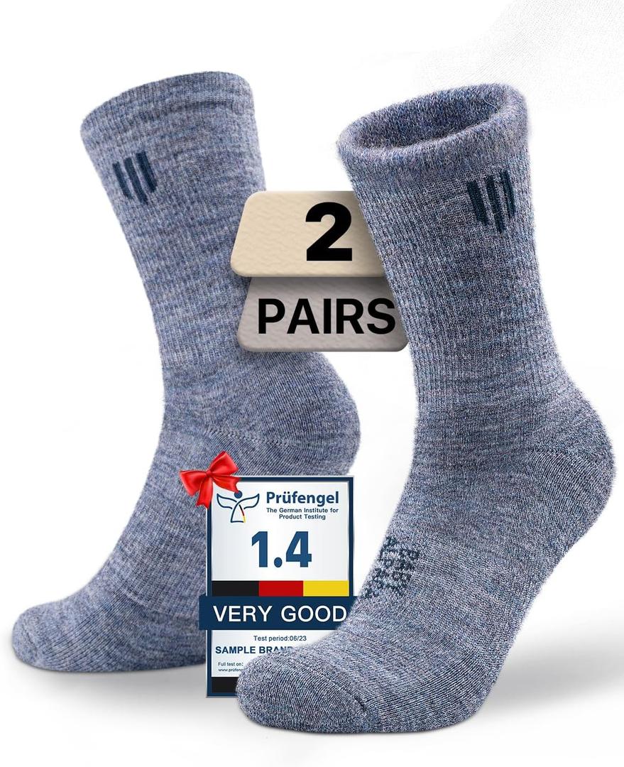 Juclise Baby Alpaca Wool Lightweight Micro Crew Socks for Men & Women (S)