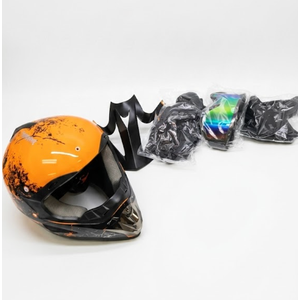 SPARK Dirt Bike Helmets Kids Motorcycle Helmet Youth ATV Motocross Full Face Men Women Off-Road Mountain Bike Helmet Adult with(Gloves Goggles Mask) DOT Approved 4Pcs Set, Small