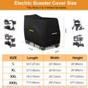 Mobility Scooter Storage Cover,Upgraded 420D Oxford Fabric Electric Scooter Cover Waterproof Outdoor Accessories for 3&4 Wheel Mobility Scooters,Wheelchair Cover,4 Reflective Strips,3 Buckles