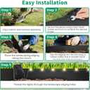 2025 New 21ft. Metal Landscape Edging with Lights 15 Pack - 16.5"x8" Galvanized Steel Garden Border with Rolled Top & Curved Serrations - Flexible Bendable Rustproof Edging for Lawn Flower Bed Yard