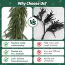 2-PCS 6 Ft Artificial Norfolk Pine Garland - Realistic Winter Greenery for Christmas, Mantel, Table & Outdoor Decor, Flexible & Long-Lasting