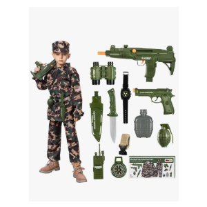 Army Costume for Boys, Halloween Boys Costume Military Soldier Pretend Set, Halloween Party Costumes for Boys 3-10