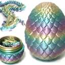 Dragon Egg 3D Printed Dragon Egg Articulated Crystal with Fidget Toy Executive Desk Toys Adults Fidget Toys (12'')