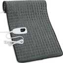 Deepsoon Heating Pad,Electric Heating Pads for Back,Neck,Moist Heating Pad for Abdomen Shoulder Knee Legs,Dry/Moist Heat&Auto Shut Off,Mother's Day Birthday for Men and Women,Dark Gray,33x17 Inch