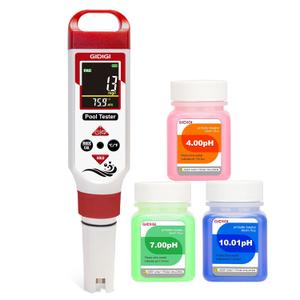 Pool Chlorine Tester Spa Chlorine Test kit, Chlorine pH Meter Hot Tub Salinity ORP pH Tester 7 in 1 Water Quality Tester for Swimming Pool Aquarium Hydroponic, TDS PPM Tester for Drinking Water