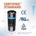 [UL Listed] BlueStars 161-193 uf MFD 50/60 Hz 220-250 VAC Universal CD60 Round Motor Start Capacitor - Replacement Part for AC Electric Motor Operation - Lifetime Up to 30.000 Hours