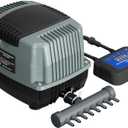 High-Flow Diaphragm Air Pump, 18W Hydroponic Air Pump with 40 L/min, 0.035Mpa Aquarium Air Pumps with Adjustable Controller, Pond Air Pump for Aquarium, Fish Farm, Seafood Restaurant Air Pump