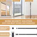 Sliding Door Security Bar and 2-in-1 Sliding Glass Door Stoppers Security for Patio, Home, Hotel Door Stick Security2Pack Black