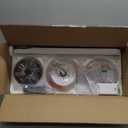 52 Inch Low Profile Ceiling Fan with Light, White Ceiling Fans with Lights and Remote, Flush Mount, 6 Speeds Reversible Quiet DC, 3CCT Dimmable, Indoor Outdoor Ceiling Fans for Patios Bedroom