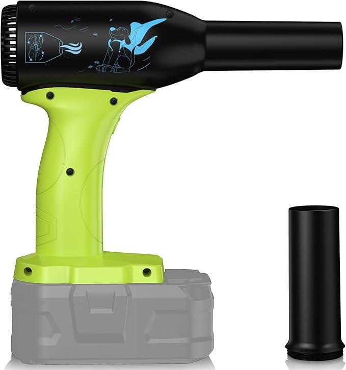 FormiPow Handheld Leaf Blower for Ryobi 18V Battery, 120,000 RPM Brushless Leaf Blower with 3Speed Adjustment, Under 65dB, Lightweight Cordless Blower for Patio Deck Cleaning (No Battery)