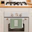 Christian Jesus Kitchen Towels, Green Striped Bible Verse Decorative Hand Tea Towels for Bathroom, Praise God from Whom All Blessings Flow Religious Dish Towel Dishcloth, 16x24 Inch