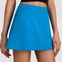 Colorfulkoala Dreamlux Skirts for Women High Rise Athletic Golf Tennis Skorts Built-in Shorts with Pockets (Blue, M)