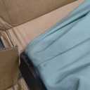 PHI VILLA 13ft Large Patio Umbrellas, Double-Sided Outdoor Market Rectangle Umbrella for Outside, Mint Green. Minor damage that does not interfere with use