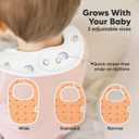 8-Pack Organic Baby Bibs for Boys, Girls - Soft Cotton Drooling and Teething Bibs for Baby Girl & Boy, Extra Absorbent, Easy To Clean & Put On for Toddler, Newborn, Infant 0-24 Months (Cosmo)