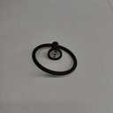 NearMoon Bath Towel Ring, Bathroom Hardware Accessories-Thicken Stainless Steel Hand Towel Holder for Bathroom, Modern Round Towel Hanger Wall Mounted (Matte Black, 1 Pack)