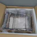 2 Pack Bread Basket Serving Display Tray 13x10.6 In with Clear Roll Top Cover and Metal Display Stand for Snacks Cookies Bakery Pastry Display Rack