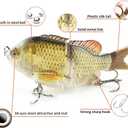 Fishing Lures Swim Bait Freshwater and Saltwater, Glide Bait for bass, Trout Lifelike Jointed swimbait for Bass, Slow Sinking Bass Fishing Lure, Gifts for Men, Trout Lures, Fishing Stuff (1-2,4.9",1.19oz)