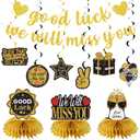 Going Away Party Decorations, Good Luck We Will Miss You Decorations Banner Farewell Decorations Party Supplies Kit Retirement Goodbye Party Decorations Table Centerpieces Hanging Swirls