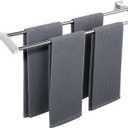 Alise Double Bath Towel Bars Towel Racks for Bathroom Lavatory,Wall Mount Towel Holder Heavy Duty SUS304 Stainless Steel Towel Hanger Towel Rail,Polished Chrome,28 Inch