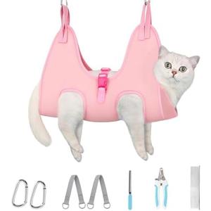 Supet Dog Grooming Hammock, Helpful Hammock for Nail Trim, Restraint Sling for Nail Clipping, Cat Grooming Hammock for Dog Pet to Nail Trimming, XS