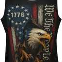 Blissboy Funny Patriotic Graphic Tank Top Novelty Sleeveless Shirt (Black, XXXL)