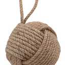 Nautical Doorstop Rope Sailor Knot Decorative Jute Under Mount Handmade Door Stopper with Handle for Floor by The Metal Magician (5" Jute (Natural Color))