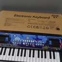 Upgraded 37 Keys Kids Piano Keyboard with Microphone Music Stand  Portable Musical Toys for Toddlers Ages 3 4 5 6 Boys Girls Birthday Gift - Black