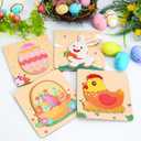 4 x Easter Wooden Puzzles for Toddler - 4 Pack Basket Stuffers Fillers Puzzle Toys for Boys Girls, Jigsaw Learning Educational Gifts Party Favors for Kids