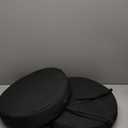 idee-home Outdoor Bistro Chair Cushions, 15x15x 3 Thick Outdoor Round Seat Cushions Set of 2 with Ties, Waterproof Round Patio Furniture for Garden (Black)