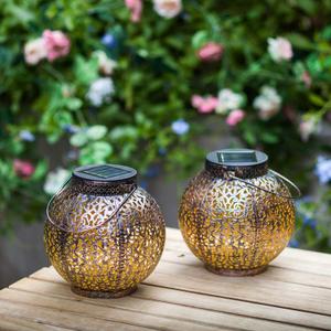 [2 Pack] Solar Lantern Outdoor TakemeEuro Solar Lamp Garden Decoration White Solar Garden Lantern