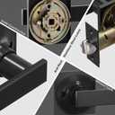 Passage Door Handles, 6 Pack Matte Black Door Lever,Keyless Interior Door Knobs Square Door Levers Heavy Duty Door Locks for Bedroom Bathroom