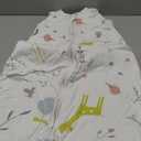 Mosebears Sleep Sack Baby Winter Wearable Blanket with 2-Way Zipper,2.5 TOG Cotton Sleep Sack Unisex (White Animal, 6-12 Months)