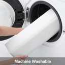 Buganda Memory Foam Bath Mat, 47" x 20", Ultra Soft and Non-Slip Bathroom Rugs, Water Absorbent and Machine Washable Bath Rug Runner for Bathroom, Shower, and Tub, White