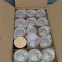 CONNOO 15 Pack 7 OZ Clear Candle Jars with Bamboo Lids, Thick Glass Empty Jars for Making Candles - Dishwasher Safe, in Bulk.