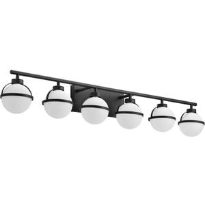 SOLFART Black Bathroom Light Fixtures 6 Lights Vanity Lights for Mirror Bathroom Above Mirror Modern Vanity Light Fixture