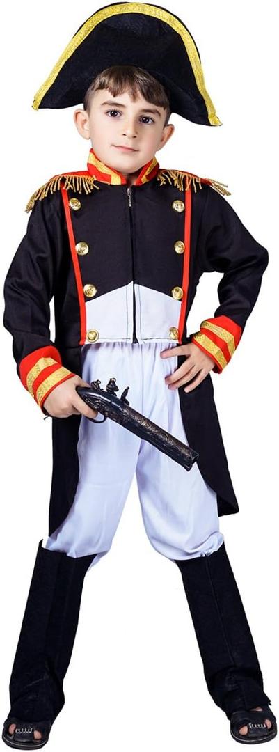 Boy's Napoleon Costume Navy Red yellow, 14-16Y