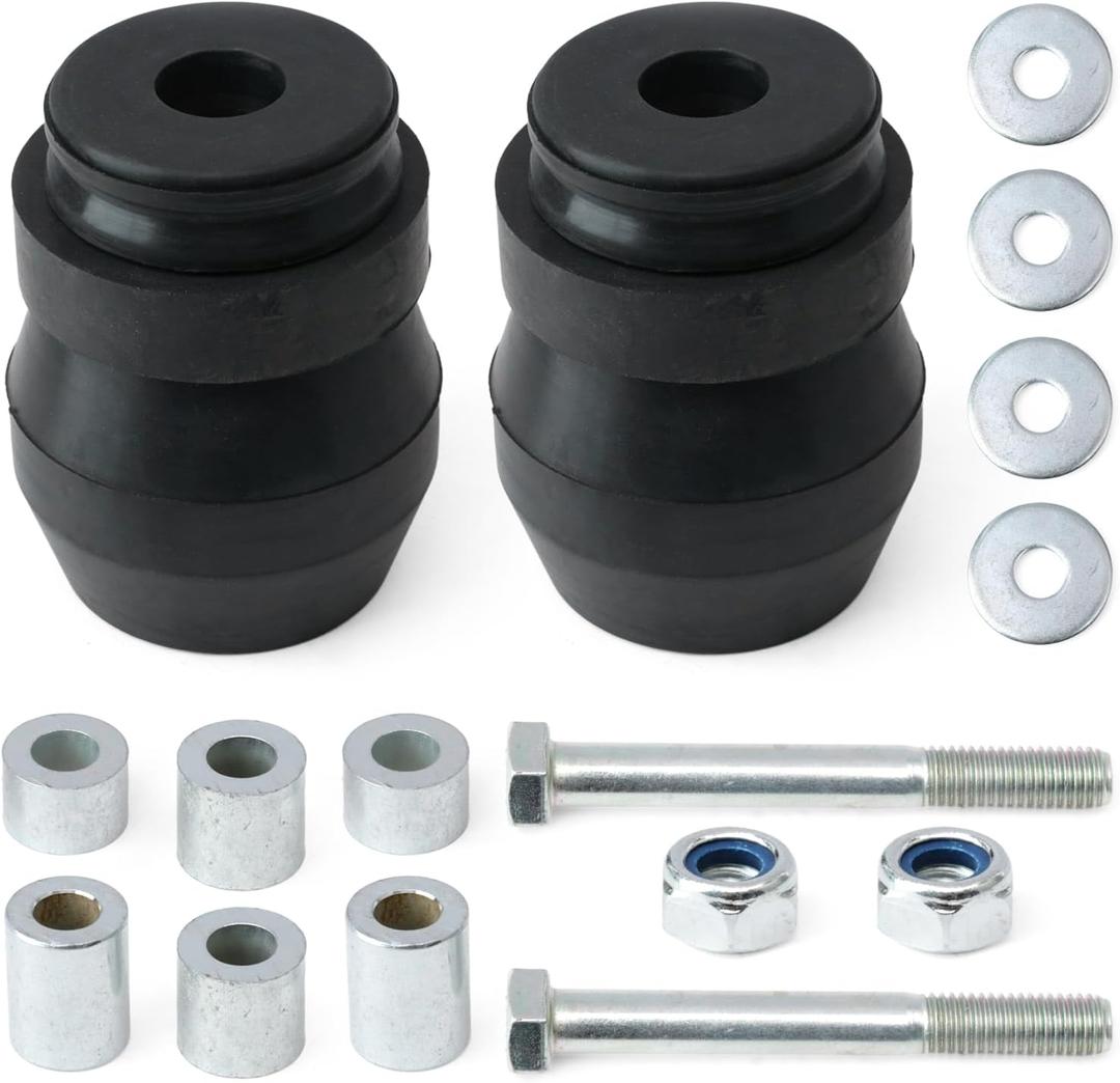 2Pcs GMRTT35D Rear Suspension Rubber Helper Springs Compatible with Chevy Silverado Replacement for GMC Sierra 2500HD 3500HD 2WD/4WD 2011-2026 Rear Bump Stops