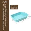 Thickened Silicone Cake Pan and Moldes Para Gelatinas, Heavy Duty Cake Mold for Baking, BPA Free, Mint Green (Rectangle 10"x10" / 1Pcs)