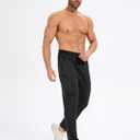 3,4 Pack Men's Sweatpants with Zipper Pockets Lightweight Joggers for Men Athletic Pants Workout Running Gym (M)