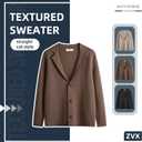 New Sweater V-Neck Solid Color Cardigan Sweater Men's Lazy Style Jacket Clip (L)