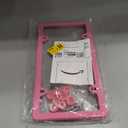 2PCS Colorful Car License Plate Frames with Gaskets Screws & Caps,Stainless Steel 4 Holes License Plate Holder Fits U.S. Standard,Universal Car Accessories Car Tag Frame (Pink)