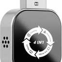 4 in 1 Wireless CarPlay Adapter with Screen Mirroring  Supports Apple CarPlay & Android Auto & AirPlay & MirrorLink, 2026 Upgraded screen mirroring dongle for car, USB-A/USB-C Connection, Plug & Play (Silver)
