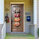 Fall decorations for home 71x35 inch Inch Full Door Cover Design with Stacked Pumpkins and Letters Fall Autumn Harvest Door Banner for Outdoor Front Door Thanksgiving Decoration