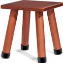 Wooden Step Stool, Round Sitting Stool for Adults and Kids, Holds up to 350lbs, Small Plant Stand for Indoor, Non-Slip Portable Sturdy, Great for Bedroom, Kitchen, Bathroom