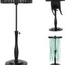 Hair Extensions Stand - Storage and Ensuring Your Hair Stable. Applied to Clip Hair Extensions, Colors Hair Tinsel, Bangs, etc. Multifunctional Extension Stand is Suitable for Family and Travel (Black)